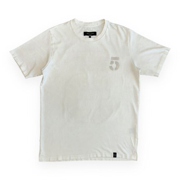 rag & bone No. 5 block-printed Tee first edition "Numbers Game' Capsule Y2K - Picture 1 of 14